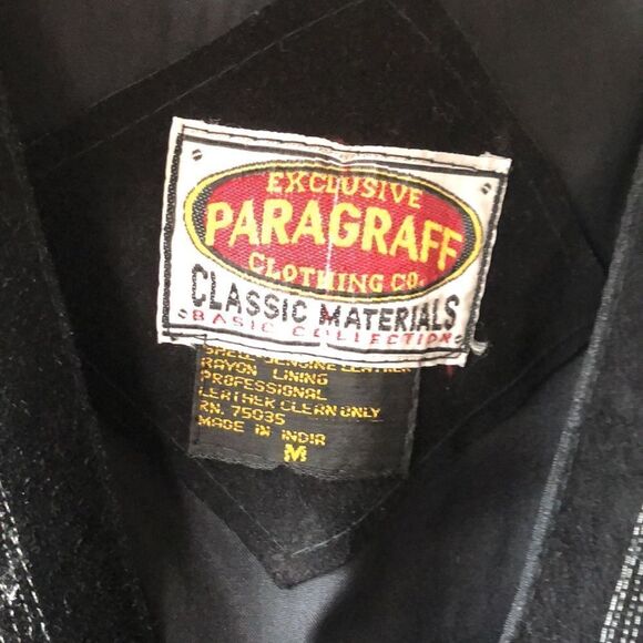 Exclusive Paragraff Clothing Co Leather Vest Size M Black GUC - Picture 2 of 4